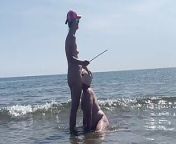 Mistress punishes her husband in the sea from puberty education nude for
