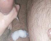 Boyfriend asked me to fuck him and cumm outside in my hand from doggy and cumm