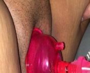 Pumping chubby horny girlfriends preggo pussy with pussypump from vulva pussypump