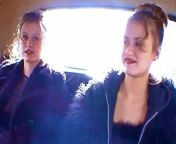 Lucky guys plays with twins in the car from lucky man with twins in sensual threesome