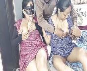 XXX threesome fucking of cheerful Devrani-Jethani after licking pussy from geethani sex