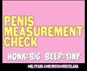 Penis Measurement Check Comment Honk or Beep from asmr nurse checking per