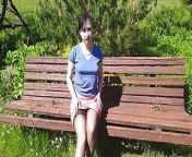 Sunny, but windy day in may 2020. A bench in a garden from windy cindyana tanpa sensor