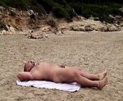 Big boobed blonde in negligee sucks stranger’s dick on beach from bra open on beach