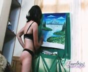 Drawing Painting In Hot Black Bikini from nudist body painting crimeamrapali dubey nude