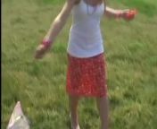 Cute 18yo teen Kitty flying a kite from Приколисты Змеи под юбкой