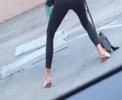 Sarah Hyland dancing outside in black tights 8-17-2019 from sarah ardhelia bra