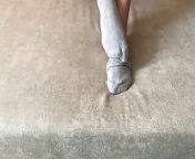 Gloria Gimson strokes her sexy feet in gray socks from gloria legs