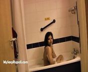 Mature Indian Mom In Bathroom Taking Shower Fingering Pussy Pressing Big Boobs. from indian mom bathroom
