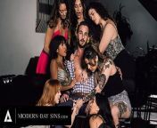 MODERN-DAY SINS - Sex Addicts Ember Snow & Madi Collins REVERSE GANGBANG Their Support Group Leader from leaders sex