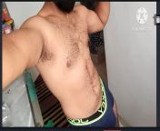 Indian Gym Trainer Showing his Hairy body bulge big cock and big ass in video call Underwear from indian gym boys sex v