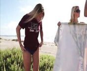 Lil Kelly goes naked at beach from lil models nude