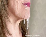 Granny saggy tits extreme deepthroat and swallow semen from suck and swallow big load of cum