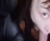 Horny girl sucking in car from horny girl sucking dick