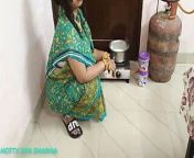 Sex With Desi Bhabhi Wearing A Green Saree In The Kitchen from green saree fuc