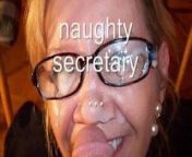 Mature secretary likes cum on her glasses from 写真カプセル　あうろり
