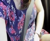 Spreading Legs & Showing Off Pussy While Driving from girls showing legs while driving