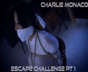 Charlie - Tied up in Escape Challenge in bondage bound and gagged damsel ( GagAttack.NL ) from charlie mancini one rope escape challenge