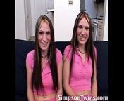 Simpson Twins fingering shaved pussies from mimi twins nude