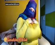 Arab hijab muslim with big boobs on cam from Middle East recorded webcam show from muslim hijab big boobs show on webcam