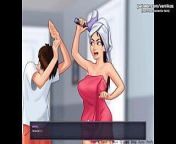 Summertime Saga - Horny Stepbrother Checks Out His Hot Stepsister with Huge Juicy Tits Showering - #48 from hentai cartoon wreck it ralph