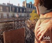 Public Sex on the Balcony in Freezing Paris! Amateur Couple LeoLulu from jal pari sex xxxww anushka nud