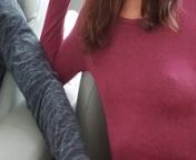 Hot Couple Caught Fucking in the Car after Date, Screaming Orgasms, Creampie View from the magic car