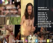 Handjob and Fingering my partner while drumming LIVE on CB from zcb