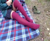 Schoolgirl show feet in knee socks and change dress nylon pantyhose from tamil madisar mami dress change videos