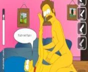 The Simpsons - Marge x Flanders - Cartoon Hentai Game P63 from simpsons comedy club