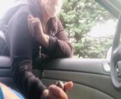 BBC Dick Flash! Stroking in Car during Quarantine gets Caught! from car cock flash