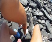 Quick Fuck & Blowjob with Fitness Girl in a Public Beach | POV Cum Mouth from casey paradise bird model nudeblue dragon shu