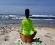 Naked YOGA # Morning Yoga exercises at Ocean Shore from mofos public open puck up
