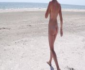 Risky Public Cumshot and Walk Naked on a Beach - Cum on Tits from assam padmaja gogoi naked xxxnd com
