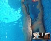 Fucked in the pool with neighbors from summing pool sex bedroom
