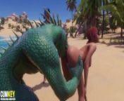 Two Sexy Girls Mating With Monster | Big Cock Monster | 3D Porn Wild Life from www mating video comine 3d