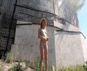 Girl nudist naturist exhibitionist walking in the mountains from pth camkitty nudism
