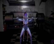 Widowmaker Works Out (Muscle Growth Animation) from interz growth