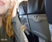 She couldn&apos;t wait anymore! Jerking and sucking cock in a public plane from ojek oline ngetot