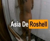 Sneaking on sexy indian girl having shower after work - Asia De Roshell from indian girls nude backside