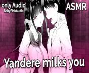 ASMR - Yandere milks you (handjob, blowjob, BDSM) (Audio Roleplay) from asmr anime roleplay