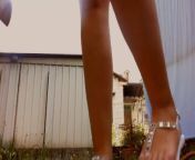 A beautiful giantess makes you spy on her big feet in the garden spying on her all the time! from sexy giantess vores you