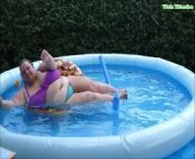 Viola Tittenfee, hot SSBBW in bikini, giantess, fatkini, in pool all from june 2021 from big fat girl xxxo