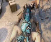 Aquarea Has Some Fun With A Werewolf from night elf in skyrim handjob and blowjob