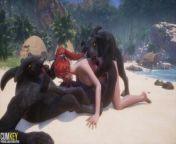 Demons Gangbang Cutie On The Beach | Gangbang Monster | 3D Porn Wild Life from piranha 3d hot boobs all xxx bobe