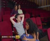 Brazzers - Tina Fire Flirts With Every One Who Comes At The Movie Theatre But Only Jordi Fucks Her from puchit motha 9 incha