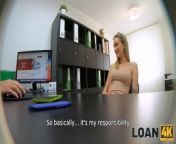 LOAN4K. Woman gives pussy to the lender and waits for some money back from rux