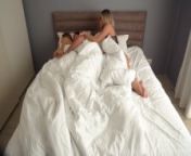 Seduced By Blonde Stepmom! Threesome Fuck With Horny MILF, GF Joined After Woke Up. from गरम देसी gf