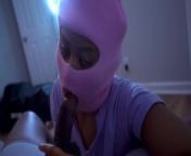 Stacy Gives Sloppy Head in Pink Mask from sxsevideo leone jsm 2com kitrina