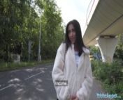 Public Agent - pretty English tourist with big tits and cute ass takes cash to let guy fuck her with his bog cock outdoors from public agent cum inside the girl
